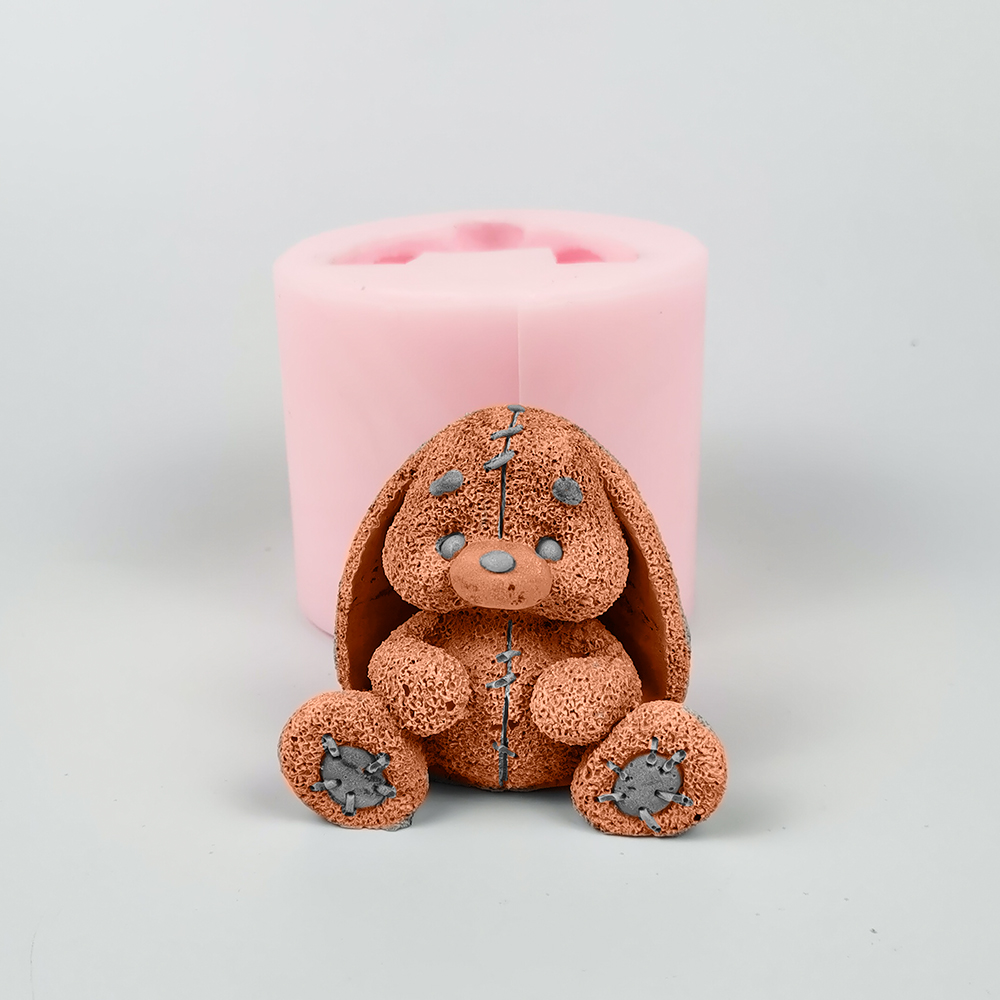 Bunny Cake Mold - 실리콘 금형 3D 귀여운 만화 인형