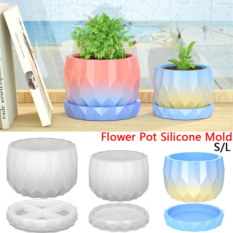 Potsticker Mold - 콘크리트 꽃 냄비와 접시에 대 한