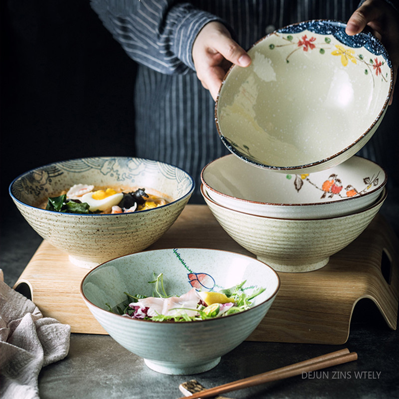 Dim Sum Basket - 8 인치 세라믹 국수 그릇 일본