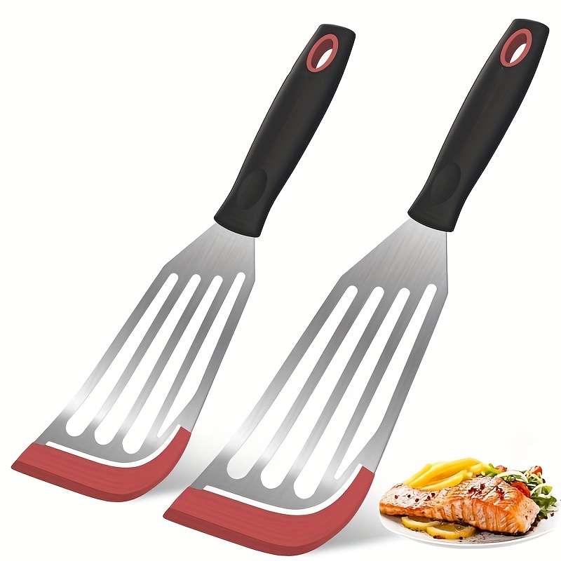 Okonomiyaki Spatula - 스테인리스 스틸 실리콘 주걱, 고온 저항성