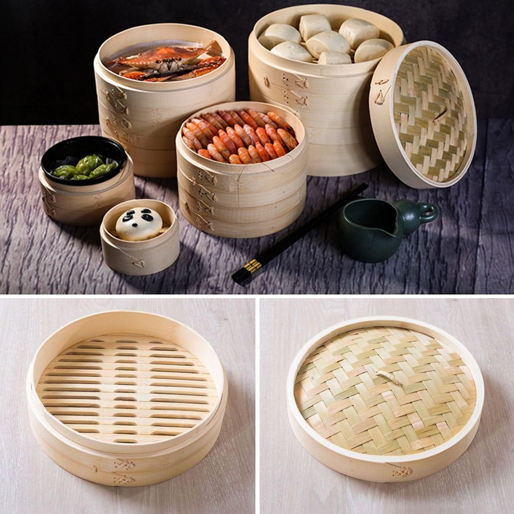 중국식 찜기 대나무 찜기 뚜껑이 있는 딤섬 찜기 만두  - Bao Steamer Bamboo 리뷰 및 가격