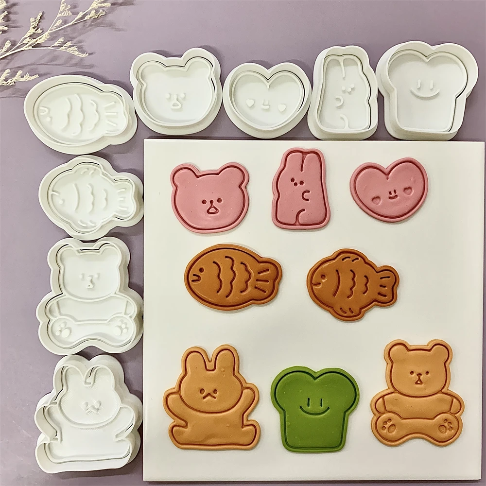 귀여운 동물 쿠키 엠보싱 스탬프 물고기 곰 토끼 케이크 - Bunny Cake Mold 리뷰 및 가격