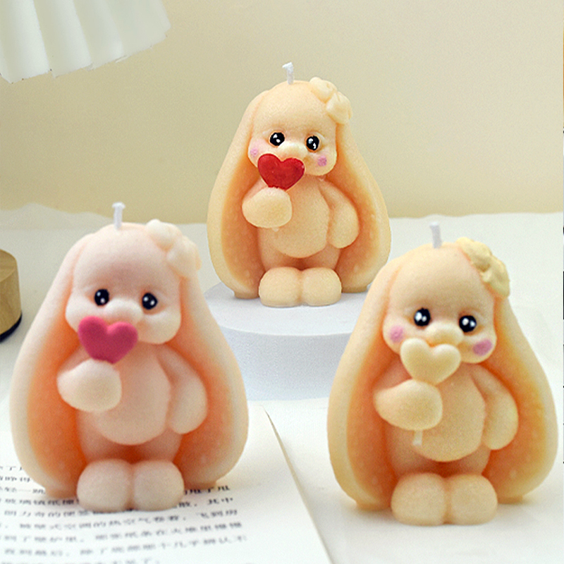 3D 긴 귀가 달린 토끼 실리콘 금형 DIY 토끼 양초 - Bunny Cake Mold 리뷰 및 가격