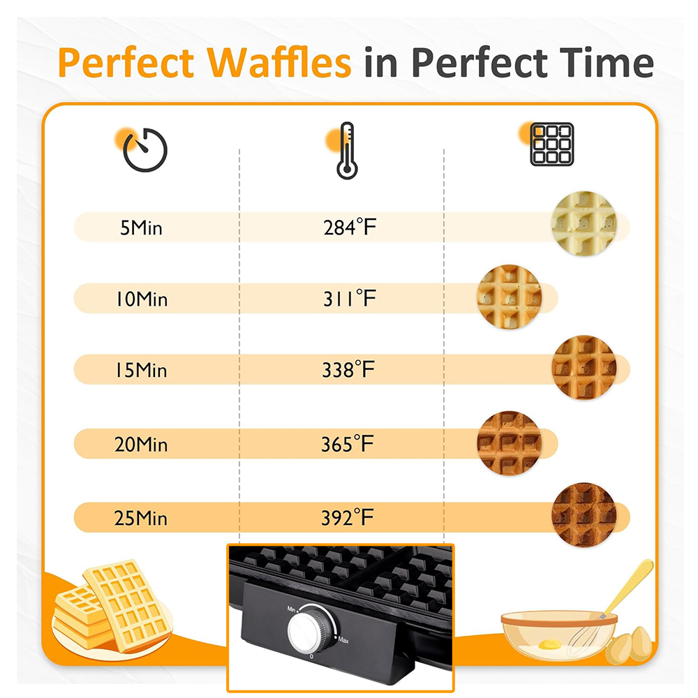 4 슬라이스 벨기에 와플 메이커 1500W 이중 가열  - Egg Waffle Pan 리뷰 및 가격