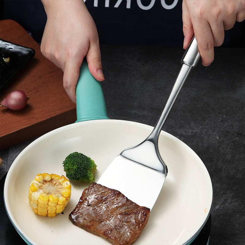 스테인리스 스틸 터너 롱 핸들 슬롯형 삽 논스틱 주방  - Okonomiyaki Spatula 리뷰 및 가격