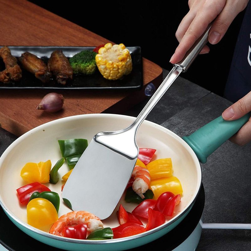 스테인리스 스틸 터너 롱 핸들 슬롯형 삽 논스틱 주방  - Okonomiyaki Spatula 리뷰 및 가격