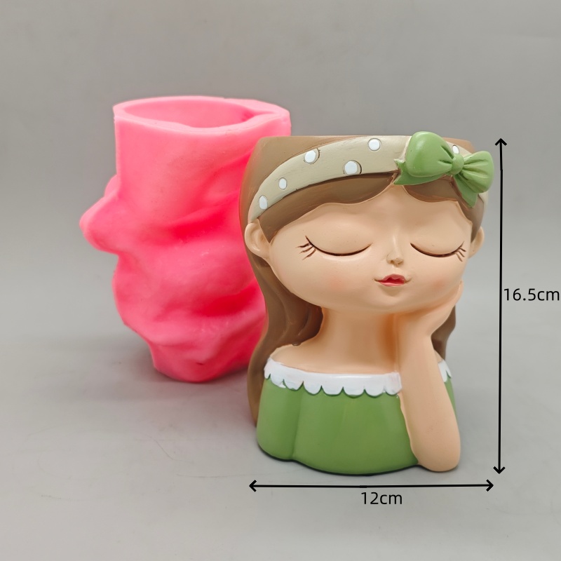 실리콘 몰드 귀여운 리본 소녀 화분 북유럽 스타일 DI - Potsticker Mold 리뷰 및 가격
