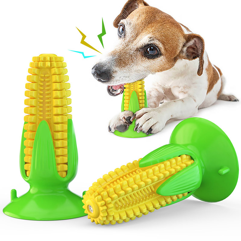흡착컵과 옥수수 모양의 소리 기능이 있는 강아지 장난감 - Corn Dog Stick 리뷰 및 가격
