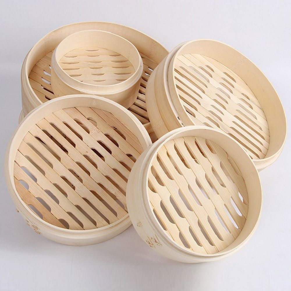 중국 기선 바구니 뚜껑이 달린 대나무 기선 바구니 Ba - Bao Steamer Bamboo 리뷰 및 가격