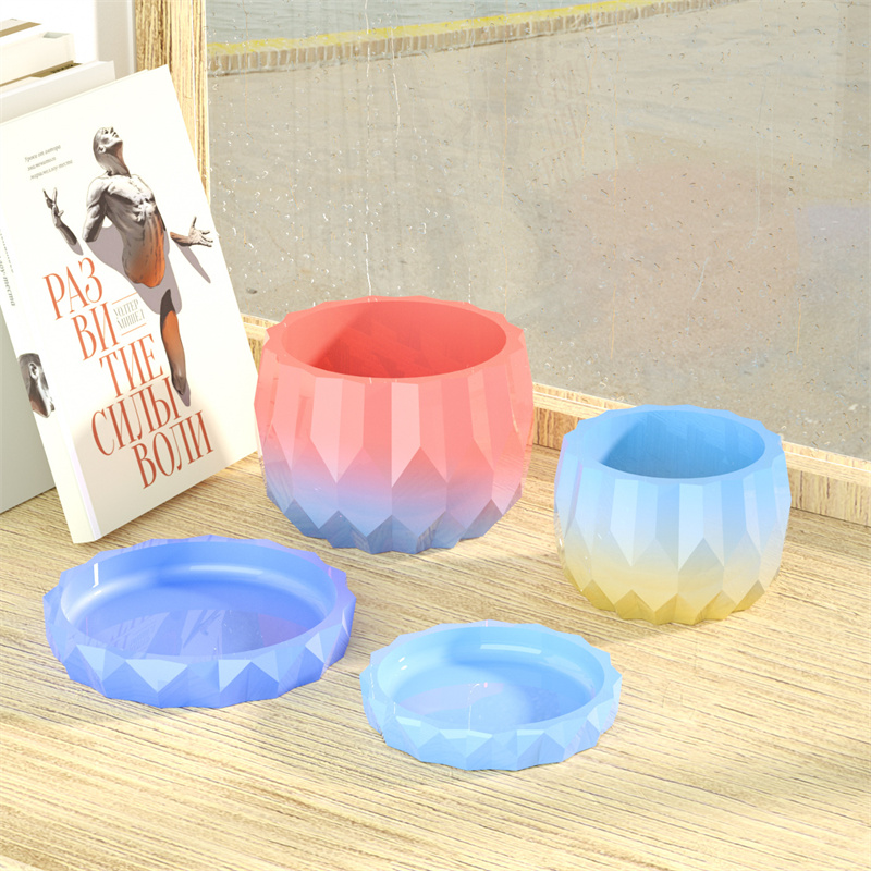 콘크리트 꽃 냄비와 접시에 대 한 1 세트 실리콘 화분 - Potsticker Mold 리뷰 및 가격
