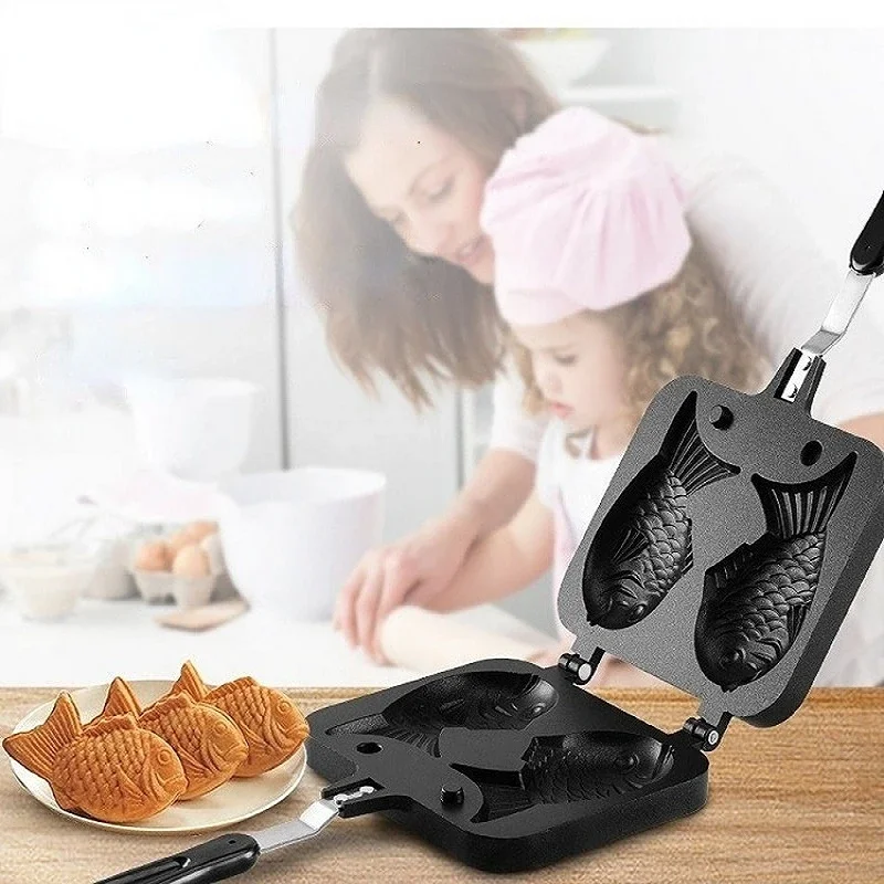 주방 일본 Taiyaki 더블 물고기 모양의 뜨거운 디 - Egg Waffle Pan 리뷰 및 가격